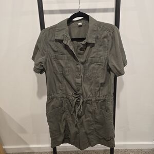 Old Navy Olive Button-Up Top